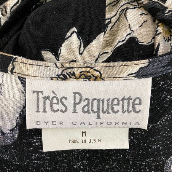 VTG 90s Grunge Floral Print Maxi Dress Daisy Rayon - Picture 6 of 8